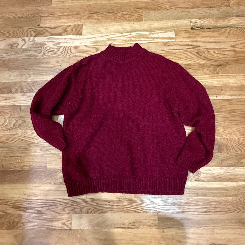 Vintage Women's Milano Design Group‎ Mock Neck Red Large Sweater